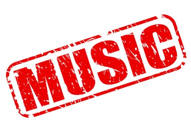 Müzik kırmızı damga metni