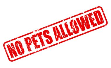 No pets allowed red stamp text clipart