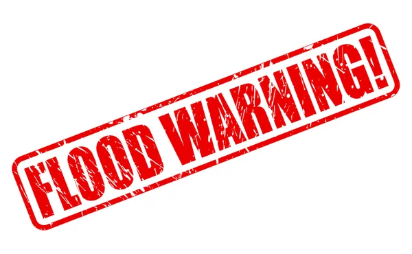 Inundación advertencia sello rojo texto — Vector de stock