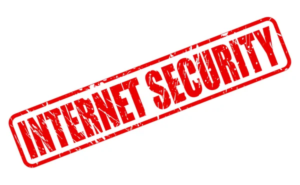 Tekst czerwony znaczek Internet Security — Wektor stockowy