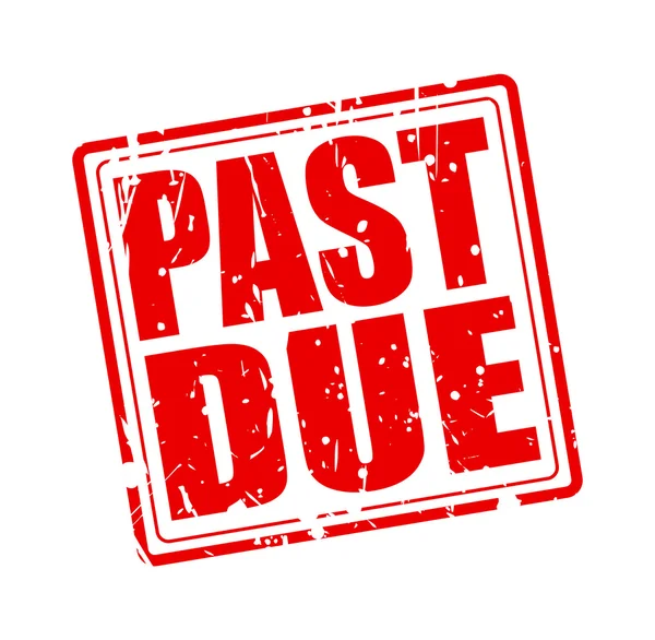 Past due red stamp text — Stock Vector