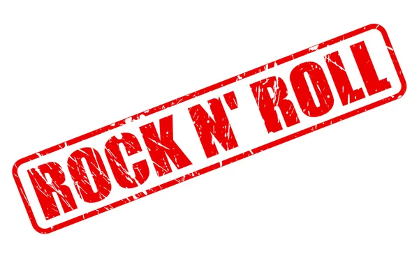 Rock N Roll kırmızı damga metni — Stok Vektör