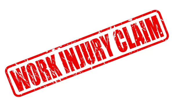 WORK INJURY CLAIM red stamp text — Stock Vector