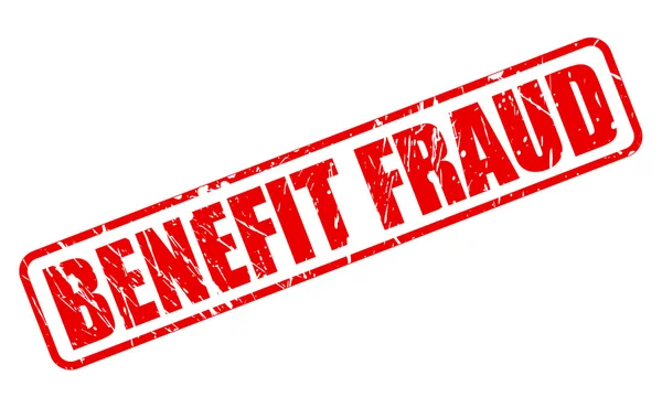 Текст червоної марки BENEFIT FRAUD — стоковий вектор