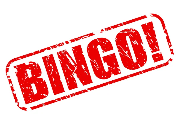 Bingo rode stempel tekst — Stockvector