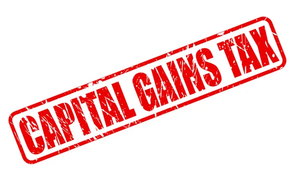 CAPITAL GANS TAX texto carimbo vermelho — Vetor de Stock