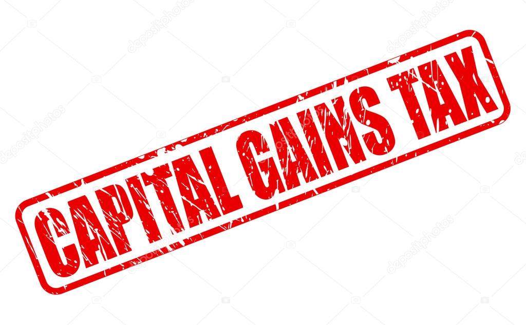 CAPITAL GAINS TAX red stamp text