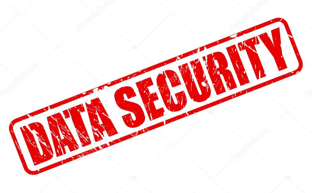 Data security red stamp text
