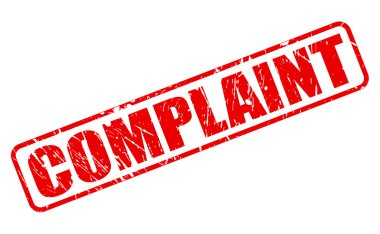Complaint red stamp text