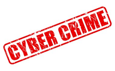 Cyber Crime red stamp text