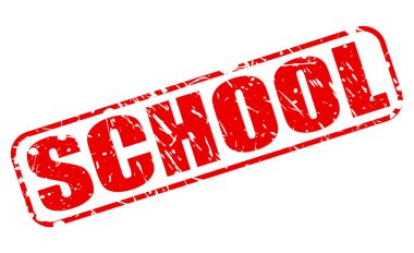 SCHOOL red stamp text