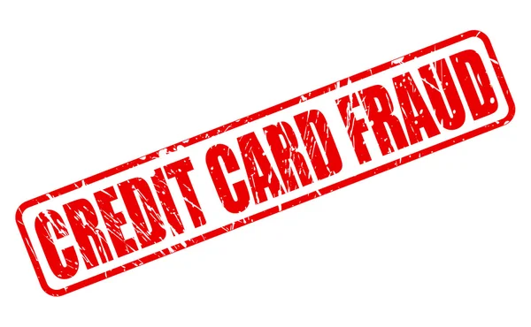 CREDIT CARD FRAUD red stamp text — Stockový vektor