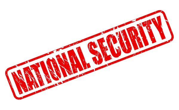 NATIONAL SECURITY red stamp text — Stock Vector