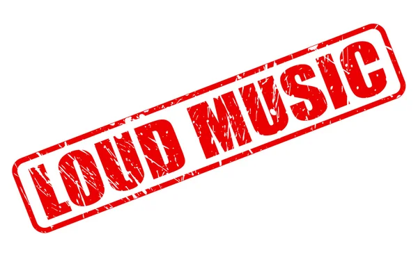 Loud Music red stamp text — Stock Vector