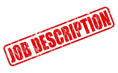 İş tanımı kırmızı damga metni