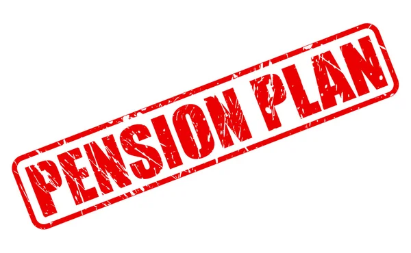 RÉGIME DE PENSIONS texte du timbre rouge — Image vectorielle