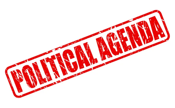 POLITICAL AGENDA red stamp text — Stock Vector