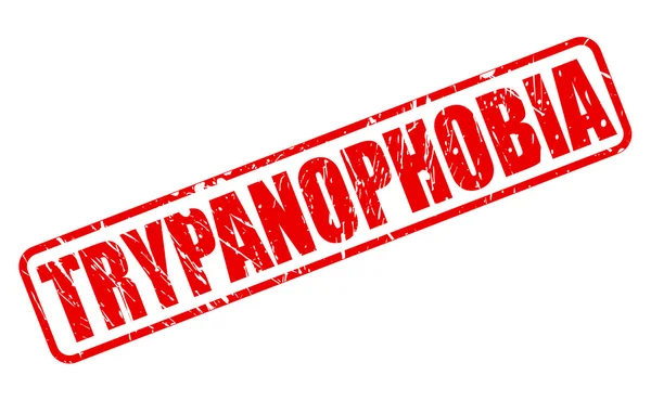 TRYPANOPHOBIA timbro rosso testo — Vettoriale Stock