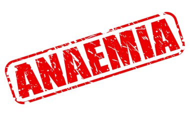 Anemi (kansızlık) kırmızı damga metni
