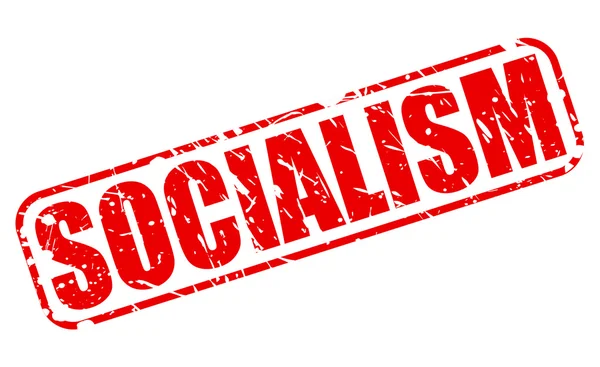 Socialisme timbre rouge texte — Image vectorielle