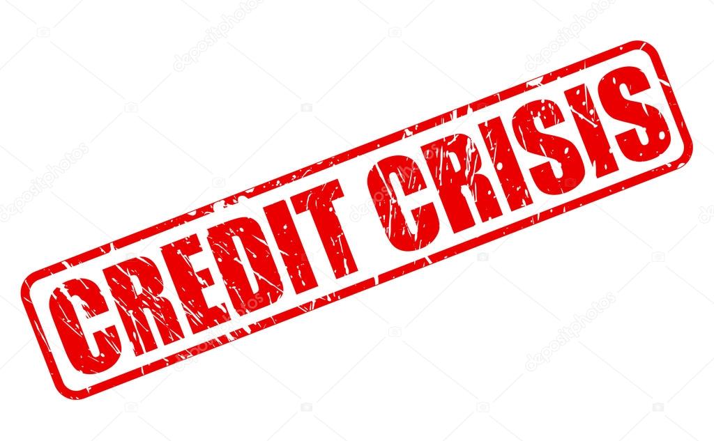 CREDIT CRISIS red stamp text
