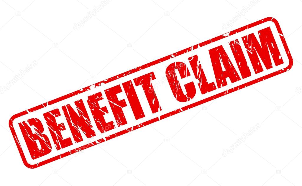 BENEFIT CLAIM red stamp text