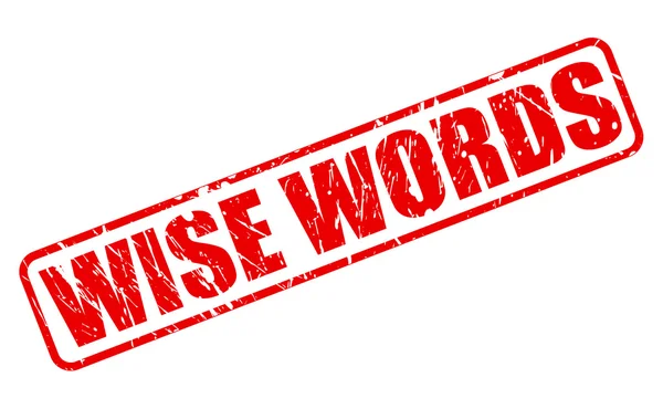 WISE WORDS texto carimbo vermelho — Vetor de Stock