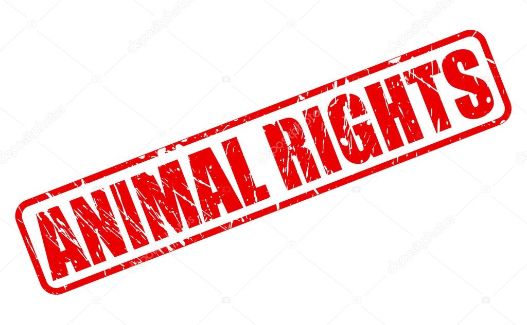Animal Rights red stamp text