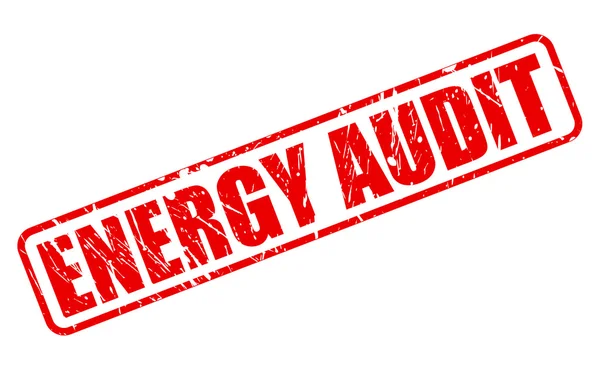 Energetikai Audit piros bélyegzőszöveg — Stock Vector