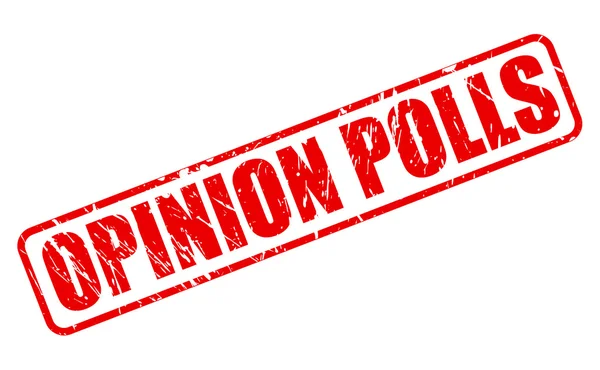 OPINION POLLS texte du timbre rouge — Image vectorielle