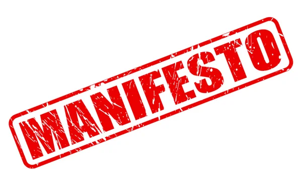 MANIFESTO red stamp text — Stock Vector