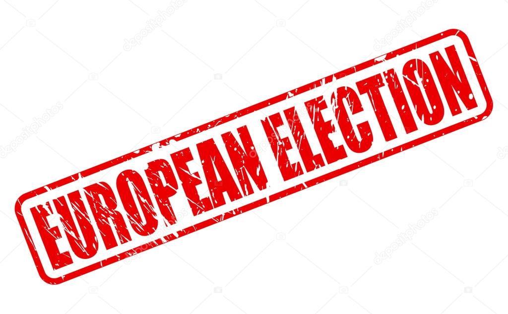 EUROPEAN ELECTION red stamp text
