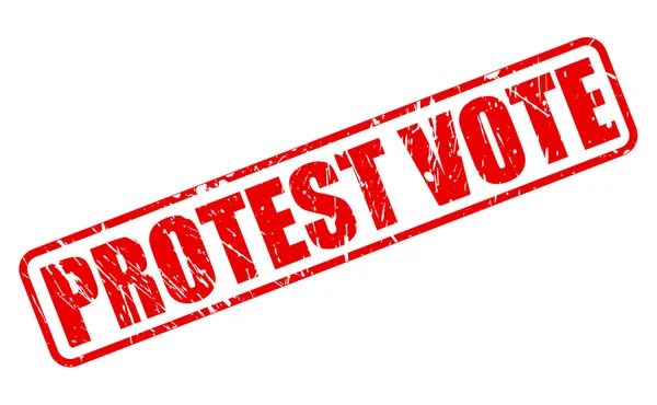 PROTEST VOTE texte du timbre rouge — Image vectorielle