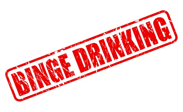 BINGE DRINKING timbre rouge texte — Image vectorielle