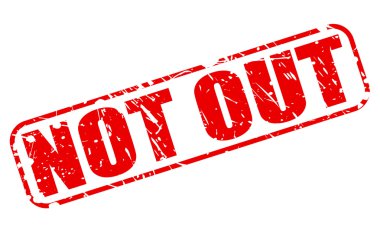 Değil dışarı kırmızı damga metni