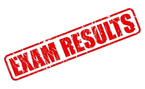 EXAM RESULTS red stamp text — Stock Vector