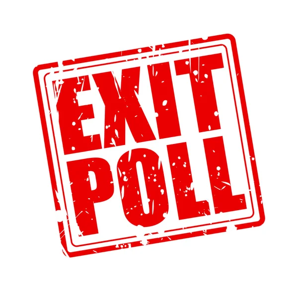 EXIT POLL texto carimbo vermelho —  Vetores de Stock