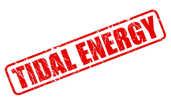 ENERGIA TIDAL texto carimbo vermelho — Vetor de Stock