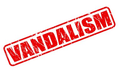 Vandalizm kırmızı damga metni
