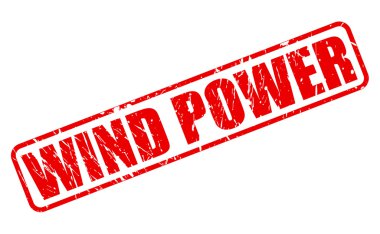 Güç kırmızı damga metni Rüzgar