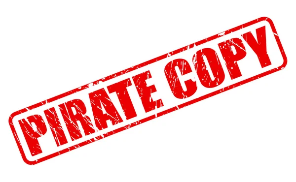 PIRATE COPY texto carimbo vermelho — Vetor de Stock