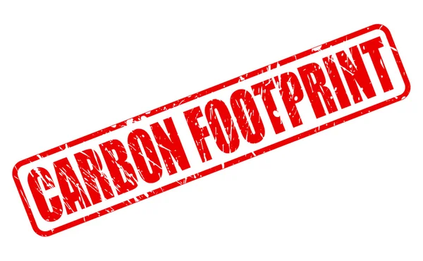 CARBONO FOOTPRINT texto de sello rojo — Archivo Imágenes Vectoriales