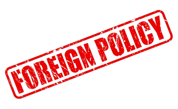 FOREIGN POLICY red stamp text — Stock Vector
