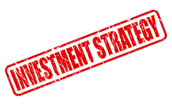 投資戦略の赤いスタンプの文字列 — ストックベクタ