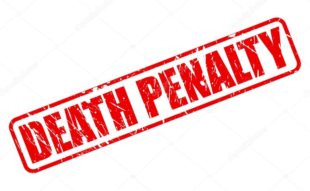 DEATH PENALTY red stamp text