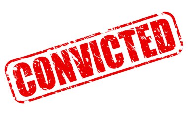 CONVICTED red stamp text clipart