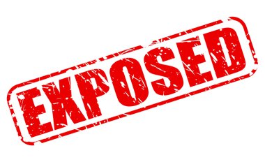 EXPOSED red stamp text clipart