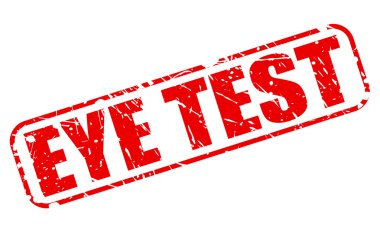 Test kırmızı damga metni göz