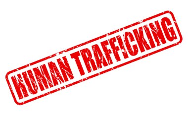 HUMAN TRAFFICKING red stamp text clipart