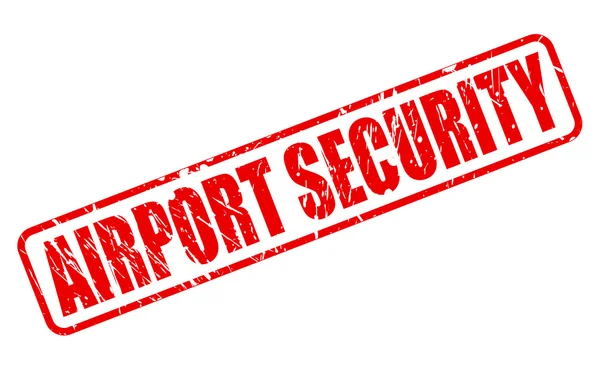 Tekst czerwony znaczek bezpieczeństwa lotniska — Wektor stockowy